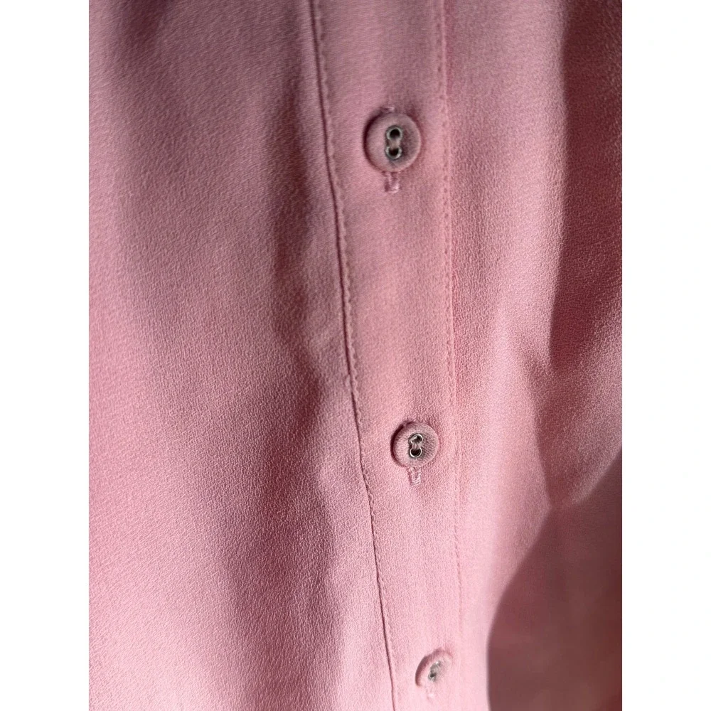 JOA Just One Answer Pink Cold Shoulder Button Down Mini Dress Small - Picture 5 of 7